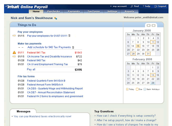 Intuit Online Payroll