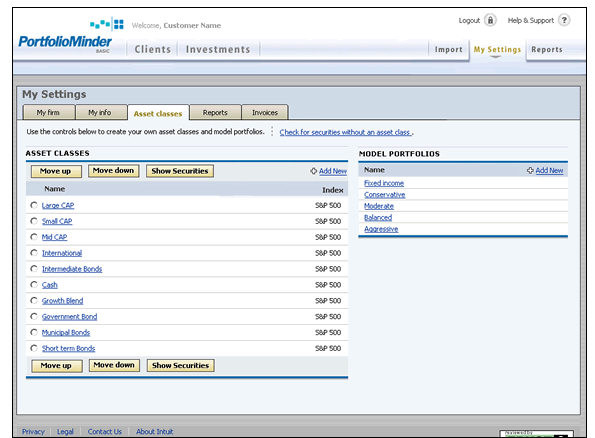 Intuit PortfolioMinder